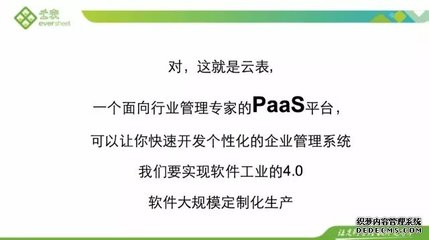云表開創軟件工業4.0新時代 人人都是開發者，引領系統軟件定制開發革命